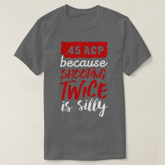 45 AVS-stater eftersom två gånger är fåniget vitt T Shirt (Design framsida)