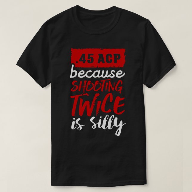 45 AVS-stater eftersom två gånger är fåniget vitt T Shirt (Design framsida)