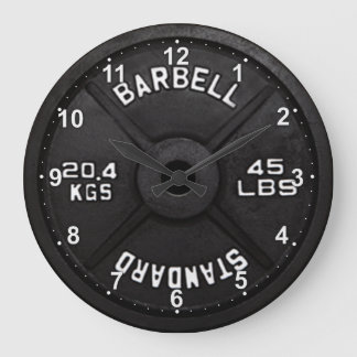 45 Barbell Clock Stor Klocka