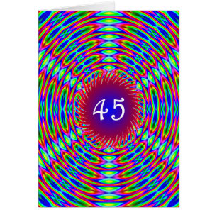 45:e Abstrakten på födelsedagen: Trippy Swirls Hälsningskort