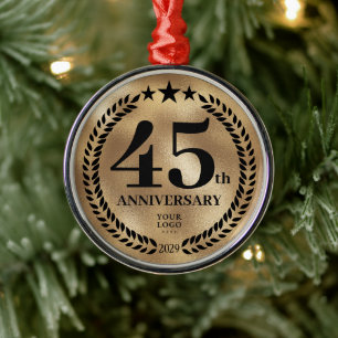 45:e årsdagen Guld jul Julgransprydnad Metall