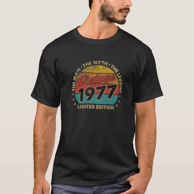 45:e Begränsada utgåvan av födelsedagen 1977, 45:e T Shirt (Framsida)