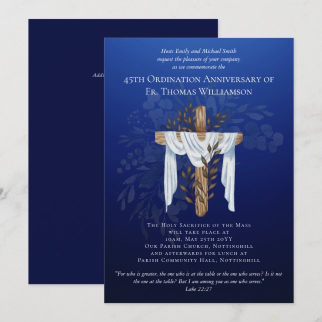 45:e beställning på årsdagen Sapphire Bl (Fram/baksida)