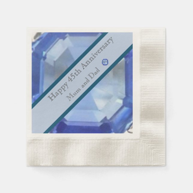45:e Bröllop-årsdagen Pappersservett (Framsidan)
