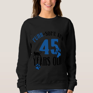 45:e födelsedag 45 år gammal Cat Mamma Cat Lover B T Shirt