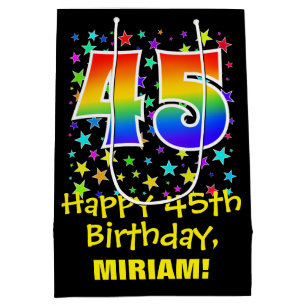45:e födelsedag: Färga stjärnor Mönster och regnbå