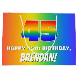 45:e födelsedag: färgfull, Roligt Rainbow Mönster