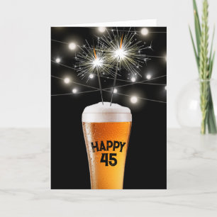45:e födelsedag i ölglas kort