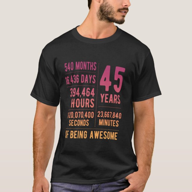45:e födelsedag Manar Kvinnor - 45 år gammal T Shirt (Framsida)