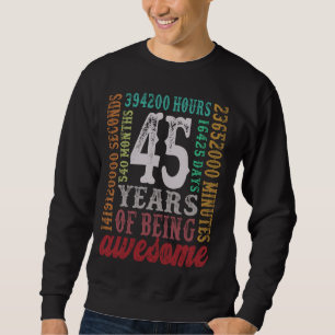 45:e födelsedagen 45 år gammal gift-Vintage född 1 Lång Ärmad Tröja
