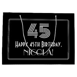 45:e födelsedagen - Art Deco Inspired Titta "45" o