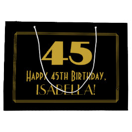 45:e födelsedagen - Art Deco Inspired Titta "45" o