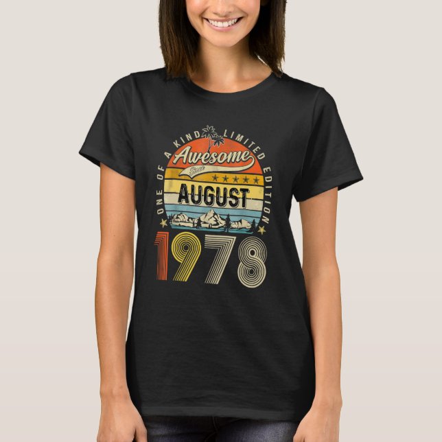 45:e födelsedagen Fantastisk sedan augusti 1978 45 T Shirt (Framsida)