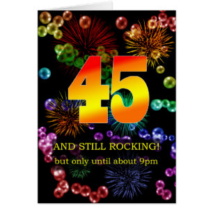 45:e födelsedagen fortfarande i raketläge hälsningskort