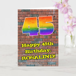 45:e födelsedagen: Roligt Graffiti-Inspired Rainbo Kort
