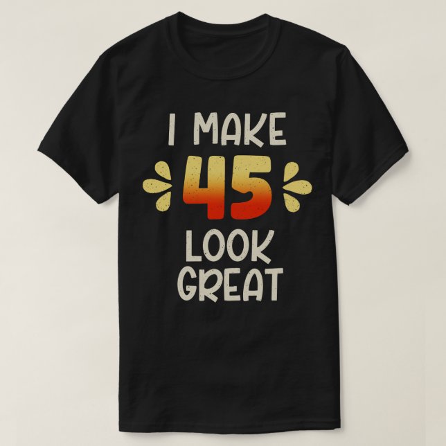 45:e födelsedagen t shirt (Design framsida)