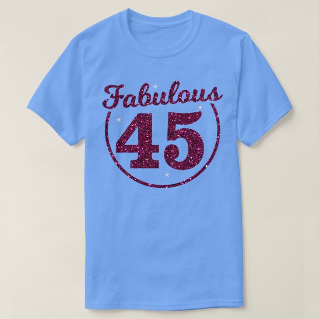 45:e födelsedagen t shirt (Design framsida)