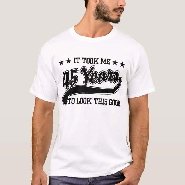 45:e födelsedagen tee shirt (Framsida)