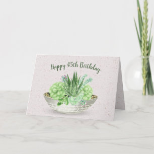45:e födelsedagsanläggningen Succulent Plant på Te Kort