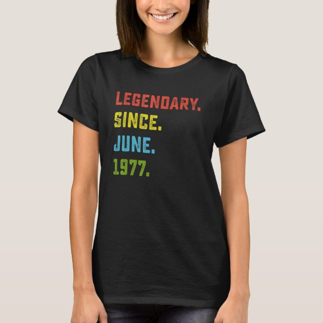 45:e födelsedagsleden sedan juni 1977 45 år t shirt (Framsida)