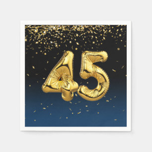45:e Guld-ballonger och konfettsyror Pappersservett