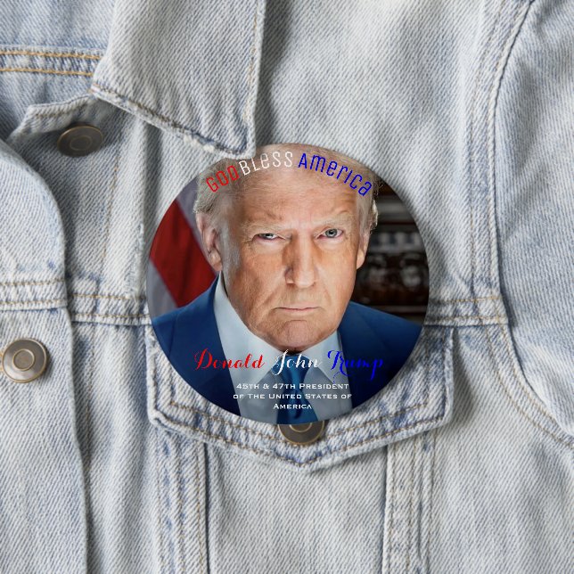 45:e och 47:e presidenten i USA Donald Trump Knapp (In Situ)