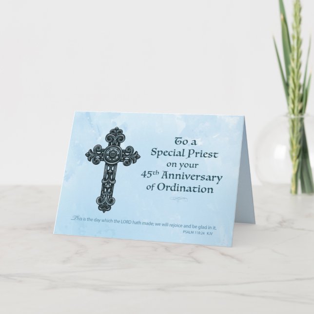 45:e Ordination-jubileumsfirman, Ornate Kor Kort (Framsida)