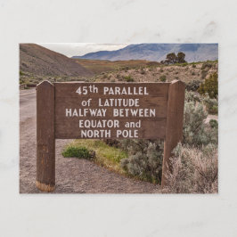 45:e parallellsignalen i Gardiner, Montana Vykort