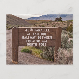 45:e parallellsignalen i Gardiner, Montana Vykort