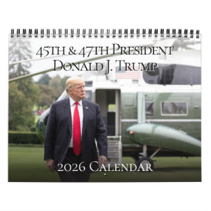 45:e president Donald J Trump 2025 Foto Kalender