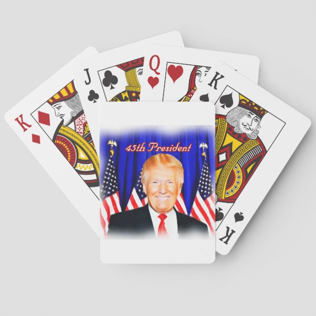 45:e presidenten Donald Trump _ Spel Kort (Baksidan)