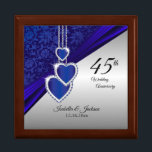 45:e safir-årsdagen för Bröllop 2 Minnesask<br><div class="desc">45:e eller 65e Sapphire Bröllop-årsdag Design Gift Box. NOTE: FÖRÄNDRA ENDAST MALLAREALERNA SOM BEHÖVS! 😀 Vid behov kan du ta bort texten och börja lägga till spelar ingen roll text och typsnitt på nytt. 📌 Om du behöver anpassa ytterligare klickar du på knappen "Klicka för att anpassa ytterligare" eller "Anpassa...</div>