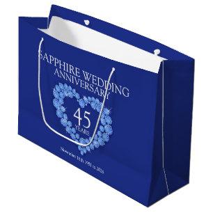 45:e safir bröllop-årsdag, fotopresentväska