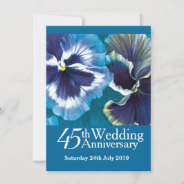45:e safirbröllopsfest inbjudan blå