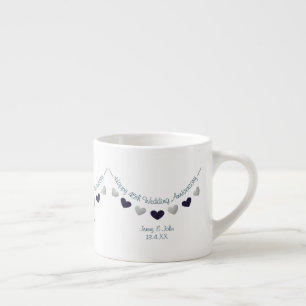 45:e Sapphire-Bröllop-årsdagen make & hustru Espressomugg