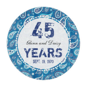 45:e Sapphire-Bröllop-årsdagen Paisley-Mönster