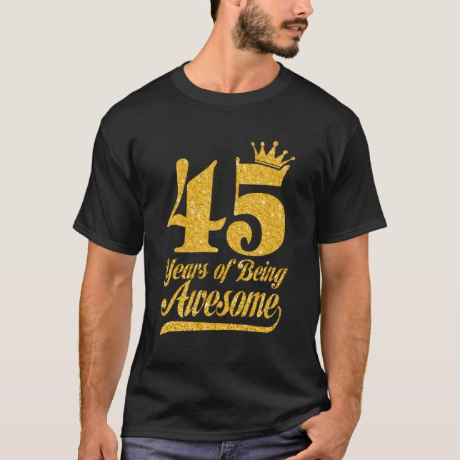 45 Fantastisk 45:e Krona T Shirt (Framsida)