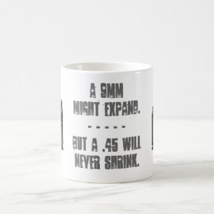 .45 gör inte hjärnskrynklaren - grå färg kaffemugg