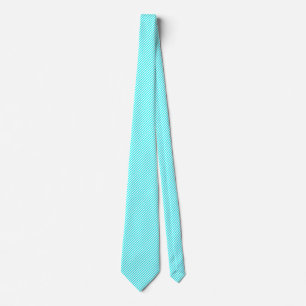45 grader vitt och cyan Blue Linjer Slips