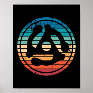 45 Inspelningsadapter Gift 60s 70s Music Gift Poster