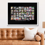45-kvadratiskt rutnät för fotofärgning med text -  poster<br><div class="desc">Använda 45 SQUARE-foton som skapar en personlig fotokollage. Den här moderna, rena layouten innehåller ett textblock i ett sansserif-teckensnitt för att lägga till en familj namn eller ett namn. Bakgrunden färg kan ändras i anpassningsområdet. ***För bästa resultat för den här multifotolayouten - skörd dina foton till fyrkanter innan de laddas...</div>