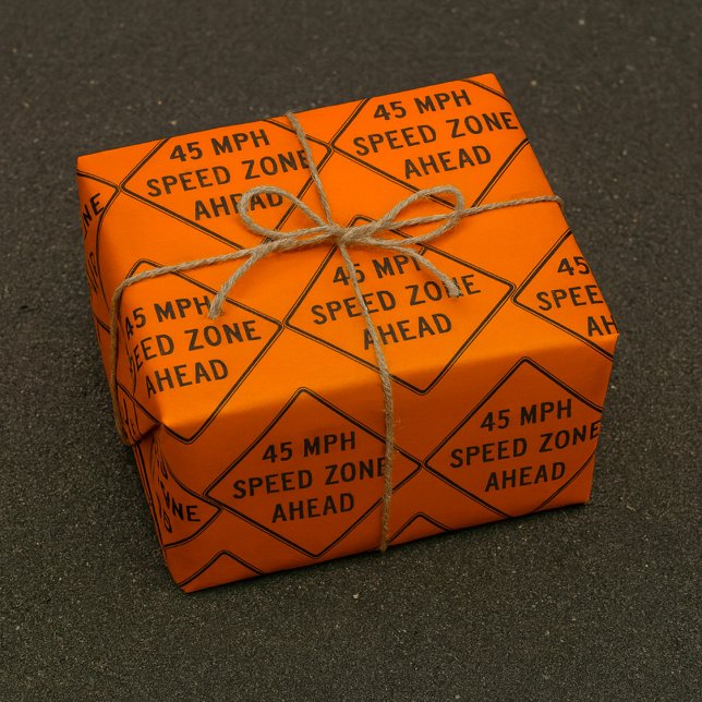 45 MPH-hastighetsskylt för Zon Anpassningsbar i fö Presentpapper (Skapare uppladdad)