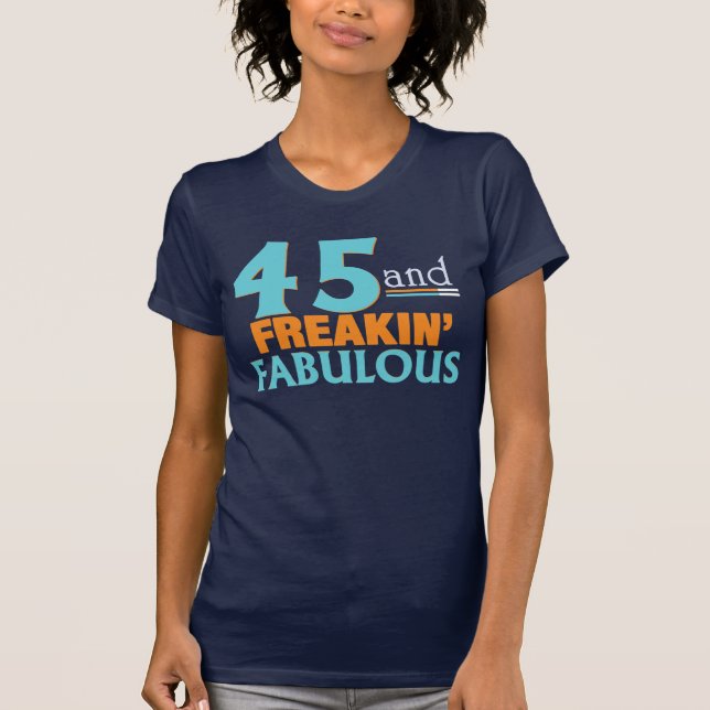 45 och SAGOLIK FÖDELSEDAGUTSLAGSPLATS för FREAKIN Tröja (Framsida)