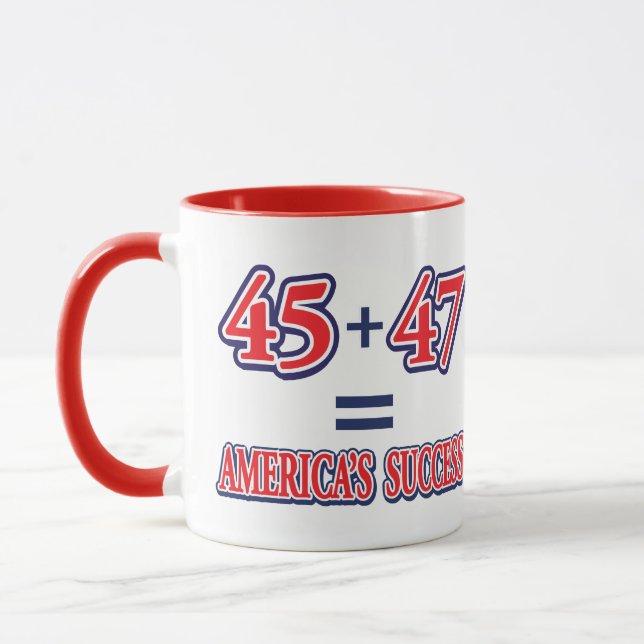 45 Plus 47 är lika med framgång Mugg (Vänster)