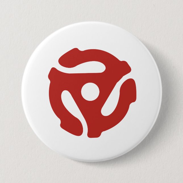 45 RPM-postadapter Audiophile Round Button Knapp (Framsida)