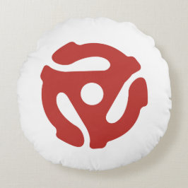 45 RPM-postadapter Audiophile Round Pillow Rund Kudde