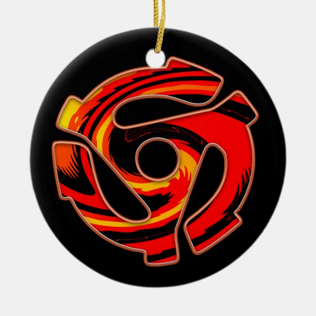 45 RPM-spider Julgransprydnad Keramik (Framsidan)