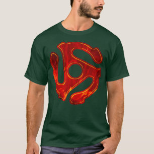 45 rpm Vinylposte Adapter Red Coola Infoga DJ T Shirt