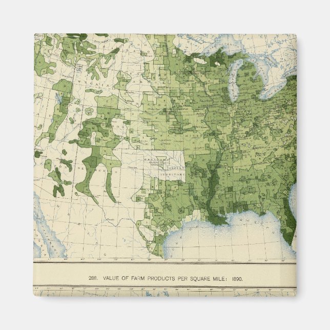 45 Värdejordbruksprodukter 1890 Magnet (Framsidan)