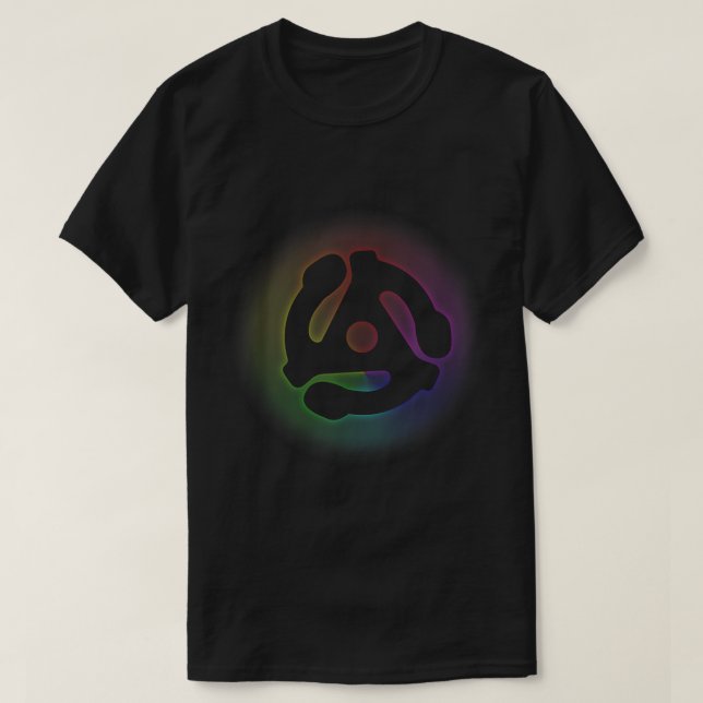 45 varv/min-kort, Rainbow Electronic Dance Music D T Shirt (Design framsida)